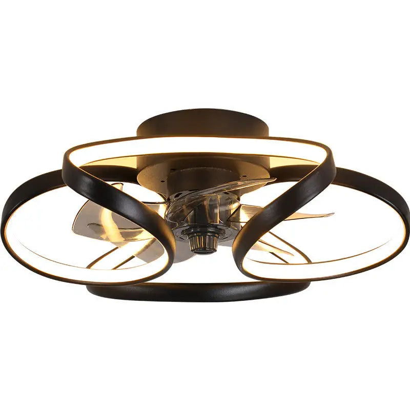 Remote Control Plastic Fan Black 45 cm Electrodeless Dimming Frequency - LauBelle Brand