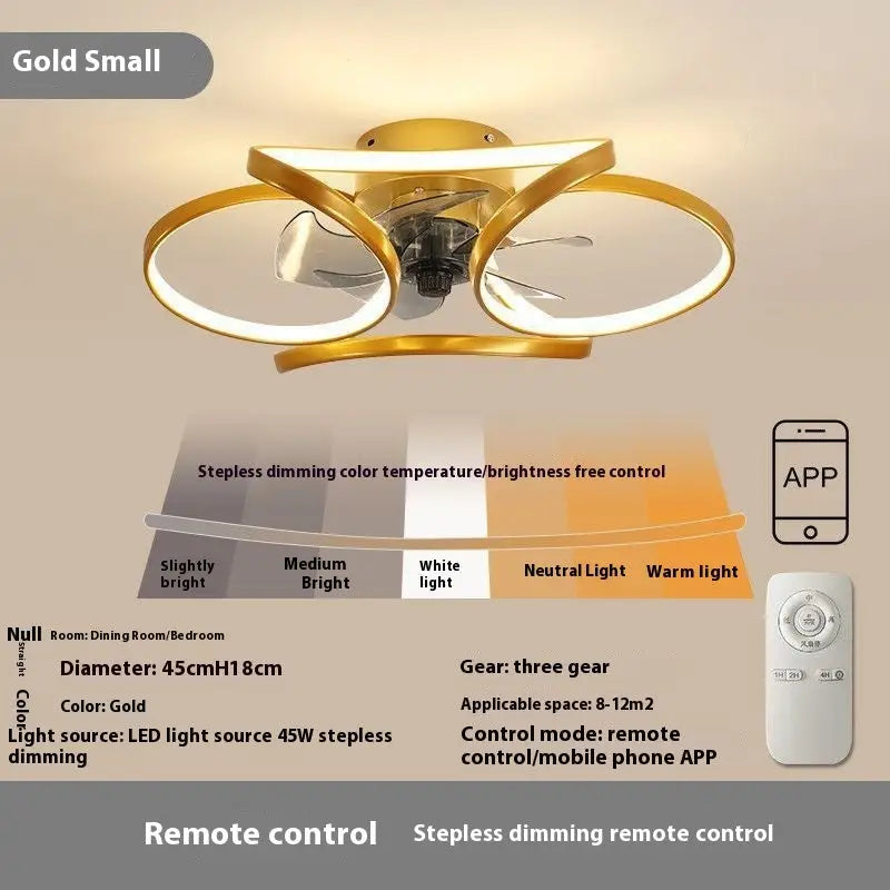 Remote Control Plastic Fan Black 45 cm Electrodeless Dimming Frequency - LauBelle