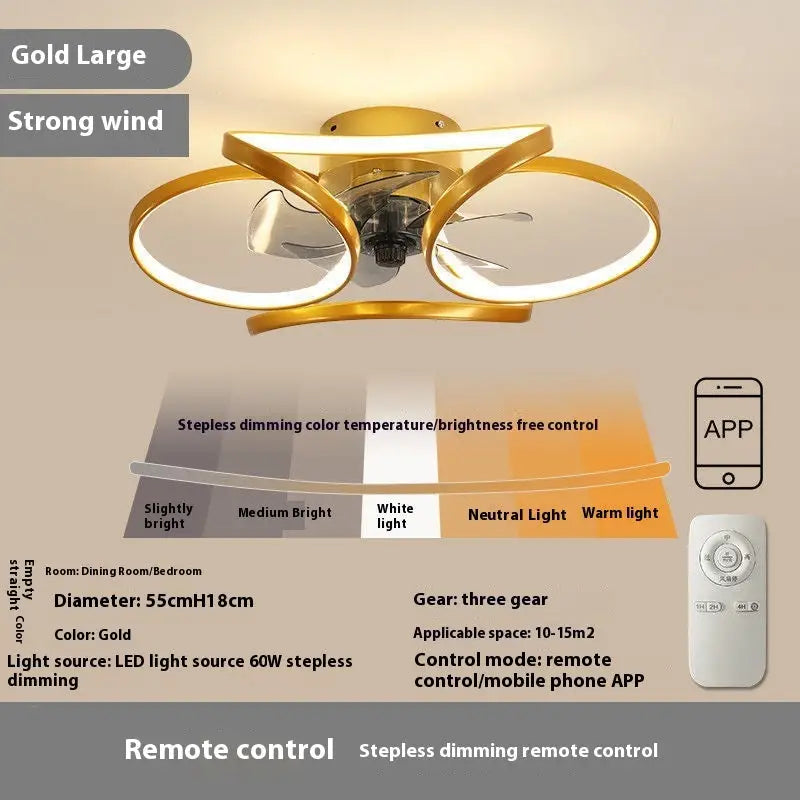 Remote Control Plastic Fan Black 45 cm Electrodeless Dimming Frequency - LauBelle