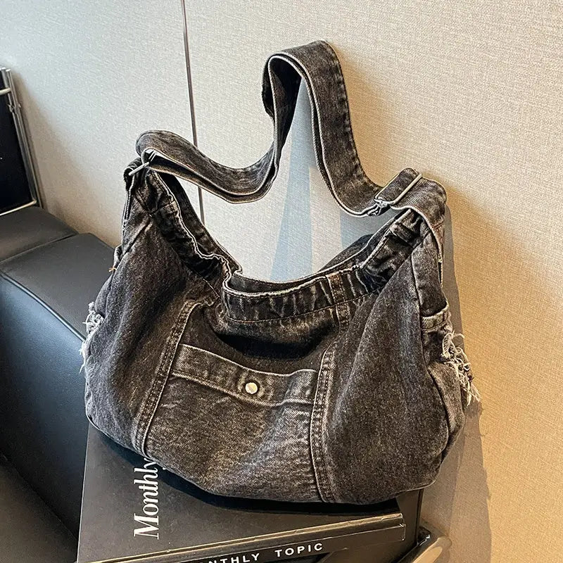 Summertide One Shoulder Denim Bag for Summer Adventures - LauBelle