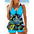 Plus Size Printed Split Swim Skirt for Women - LauBelle