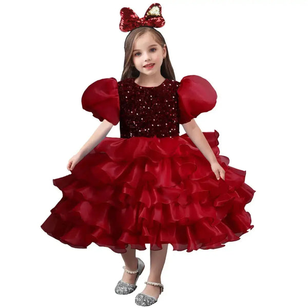 Girls Tutu Birthday Dress with Fluffy Skirt - LauBelle