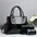 ColorFlex PU Handbag with Sandwich Pocket - LauBelle Brand
