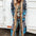 BlossomFur Bohemian Floral Long Sleeve Cardigan with Faux Fur Trim - LauBelle Brand