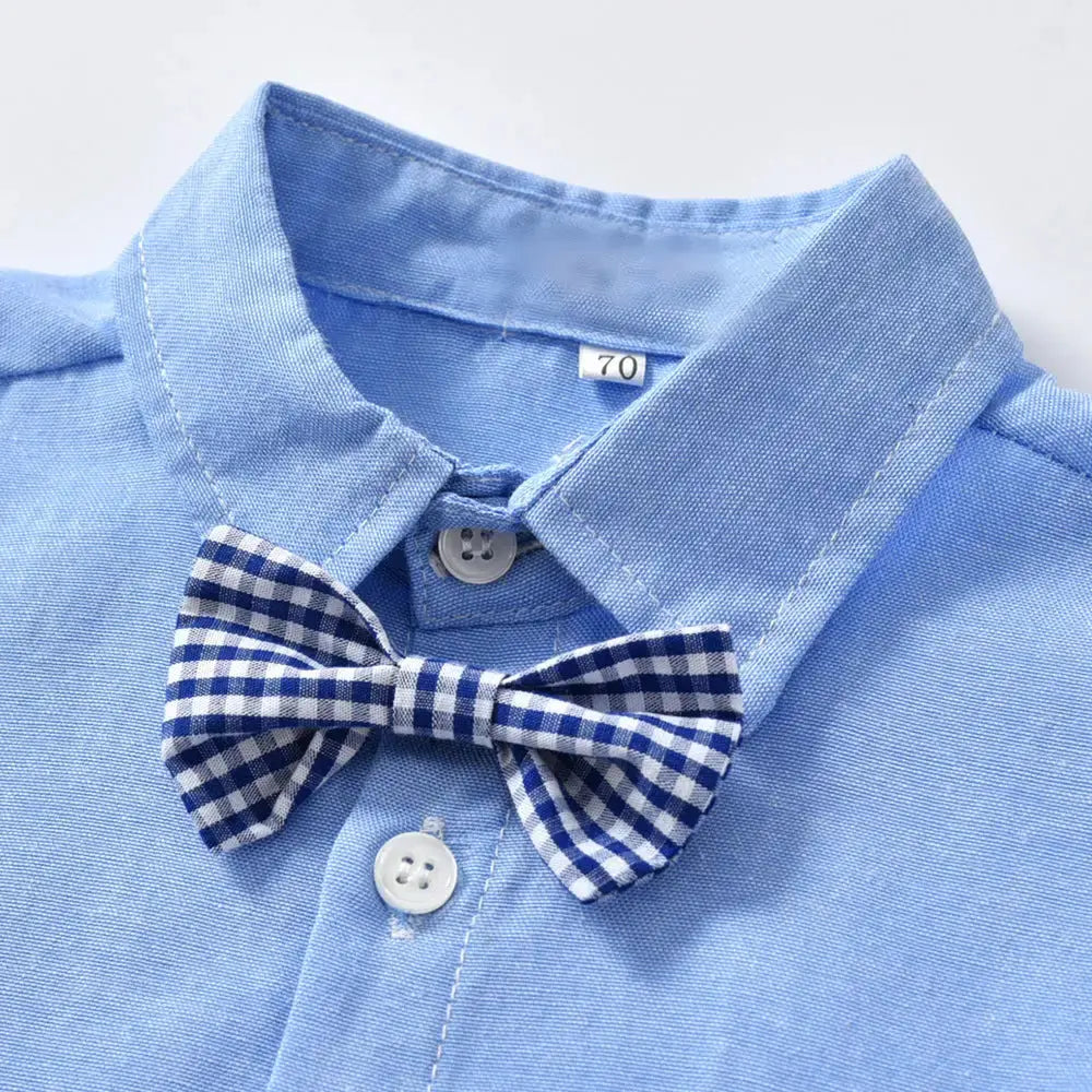 Dapper Kids Bow Tie Bib Pant Suit for Special Occasions - LauBelle