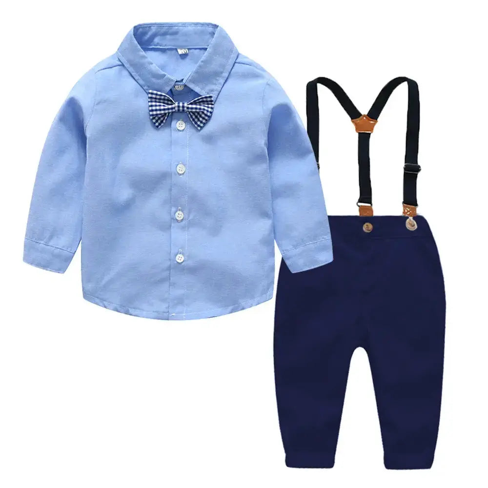 Dapper Kids Bow Tie Bib Pant Suit for Special Occasions - LauBelle