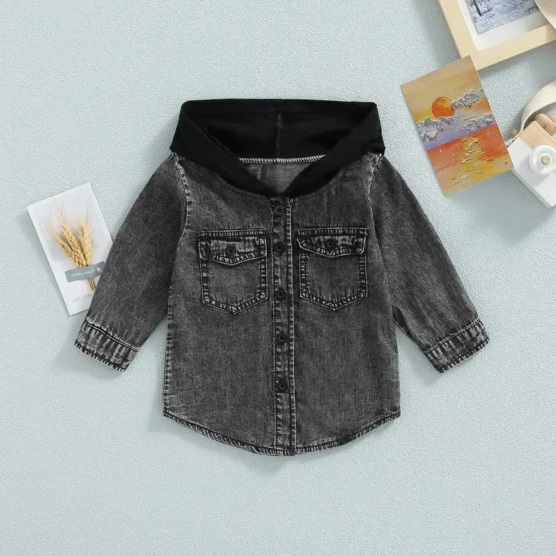 Little Cowboy Chic Western Style Kids Hooded Coat - LauBelle