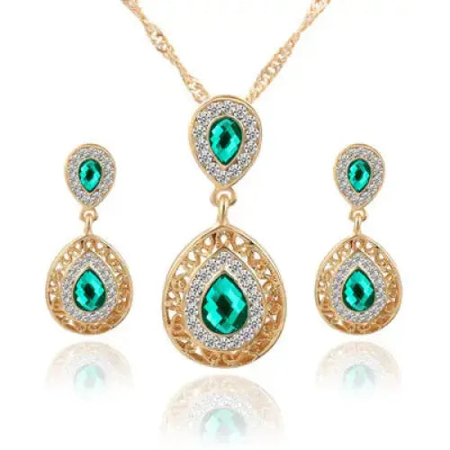 Crystal Earrings and Necklace Jewelry Set - LauBelle