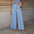 Chic Denim Duo: Vest & Wide-Leg Pants Set - LauBelle