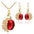 Peacock Sparkle Necklace and Earrings Set with Crystals - LauBelle
