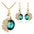 Peacock Sparkle Necklace and Earrings Set with Crystals - LauBelle
