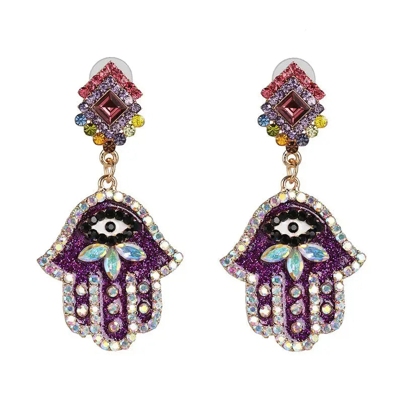 Retro Palm Leaf Eardrops for Women - LauBelle