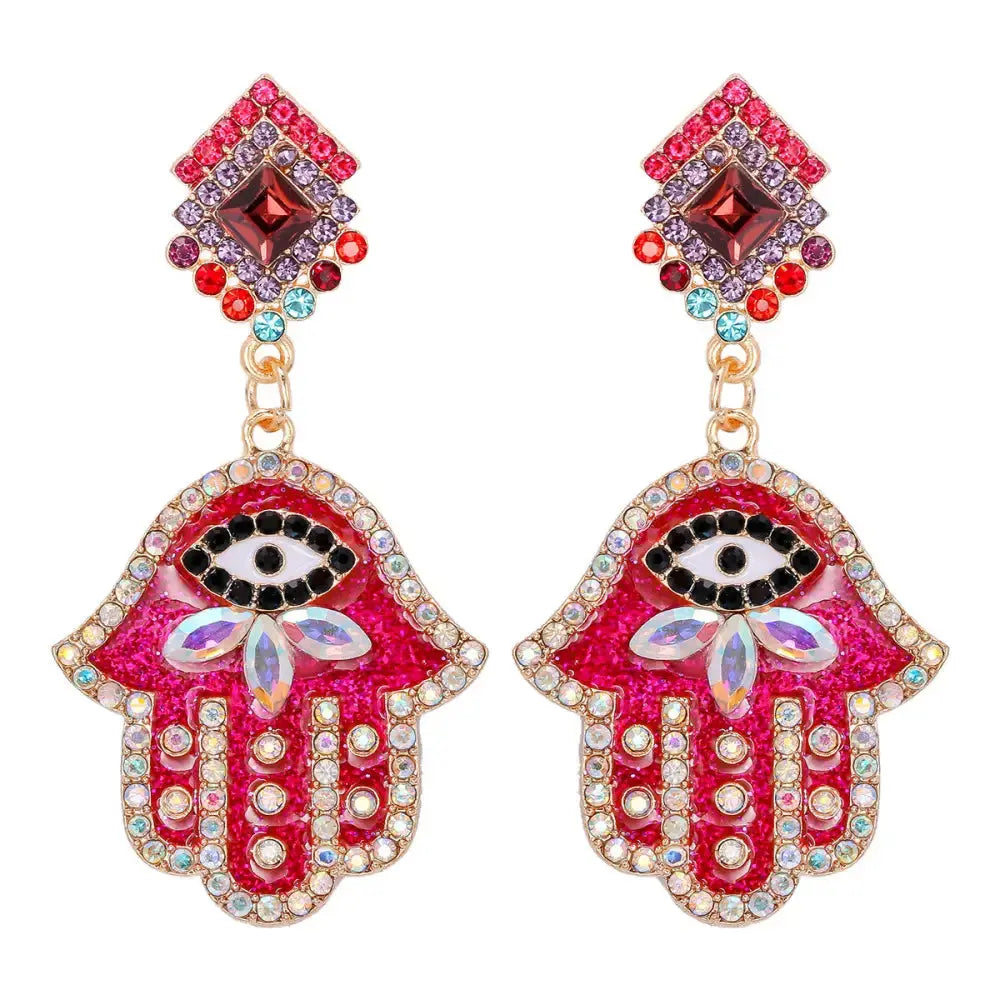 Retro Palm Leaf Eardrops for Women - LauBelle