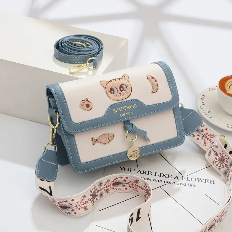 SoftPU Crossbody Suitcase - Zipper Pockets - LauBelle