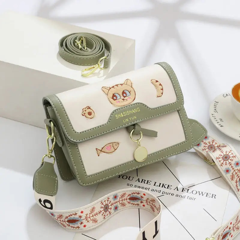 SoftPU Crossbody Suitcase - Zipper Pockets - LauBelle Brand