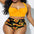 Sunflower Bliss Bikini Set with Vibrant Floral Print - LauBelle