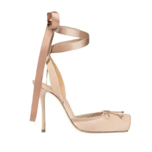 Pig Nose Bow Ballet Stiletto Sandals - LauBelle