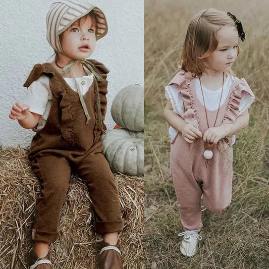 Ruffle Knit Romper for Baby Girls with Elegant Detailing - LauBelle Brand