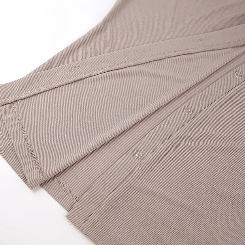 SilkSoft gebreide ribbel pyjamashirt voor dames - LauBelle