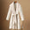 Beige Belted Downy Chic Winter Coat - LauBelle Brand