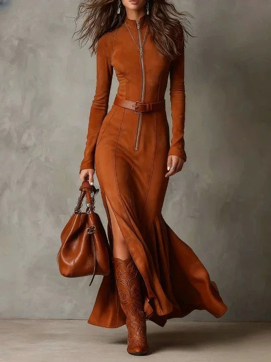 ChicZip: Elegant Women's Fashion Zipper Dress - LauBelle Brand