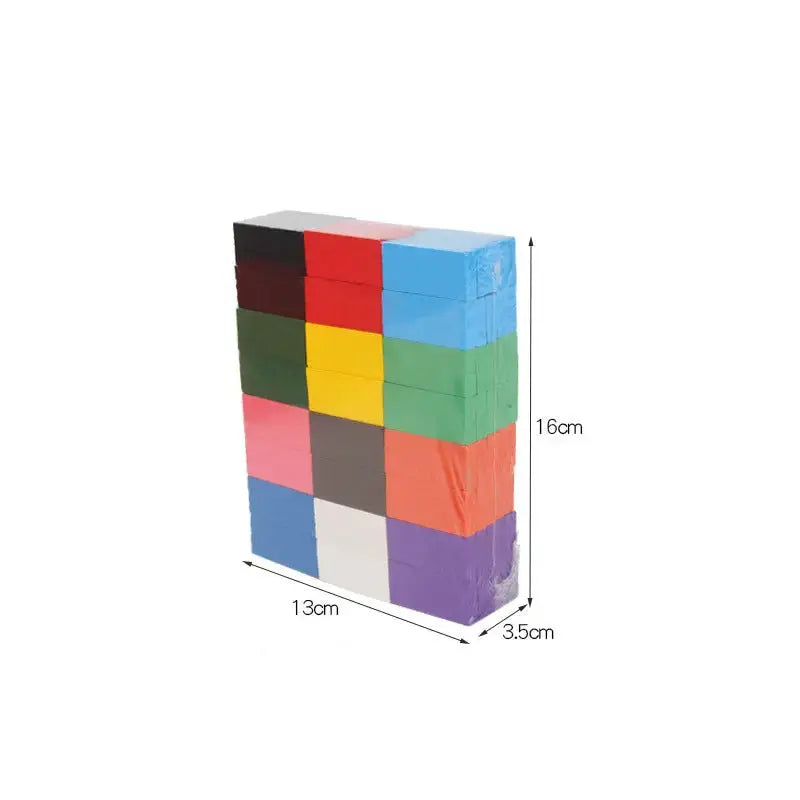 Rainbow Wood Domino Kit for Early Learning and Motor Skill Development - LauBelle