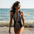 Retro Zipper One Piece Swimsuit for Women - LauBelle