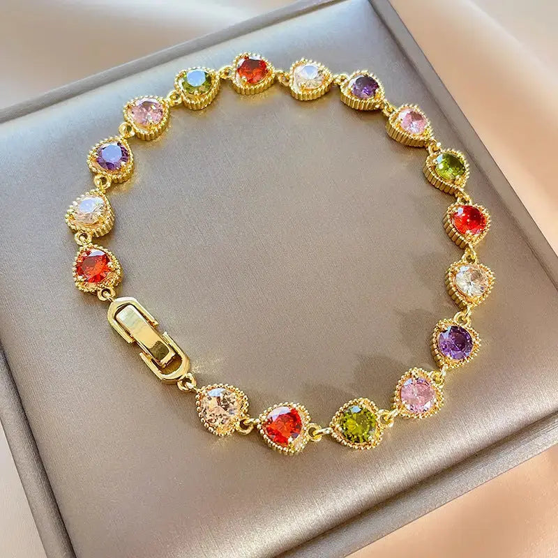 Vintage Love Bracelet with Heart Design and Intricate Detailing - LauBelle