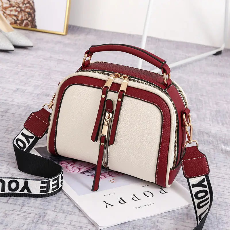 Womens Wide Shoulder Small Square Bag Elegant and Functional Design - LauBelle