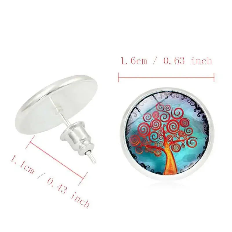 Time Gem Stud Earrings with Timeless Design and Modern Elegance - LauBelle
