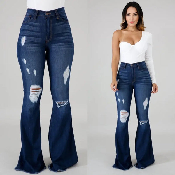 Ripped Buttocks Jeans with Trendy Distressed Detailing - LauBelle