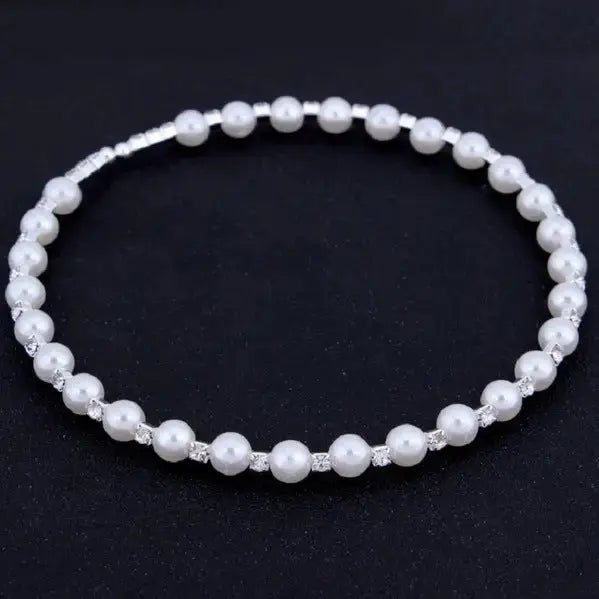 Pearl Sparkle Earrings and Necklace Set - LauBelle