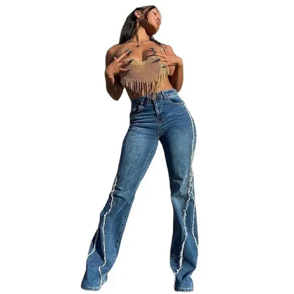 Elevate Womens High Waist Straight Jeans - LauBelle