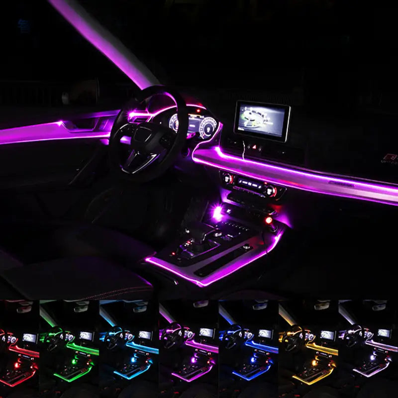 RGB Interior Car Light Strips with Customizable Installation - LauBelle