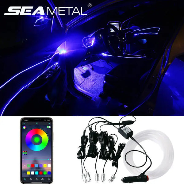 RGB Interior Car Light Strips with Customizable Installation - LauBelle