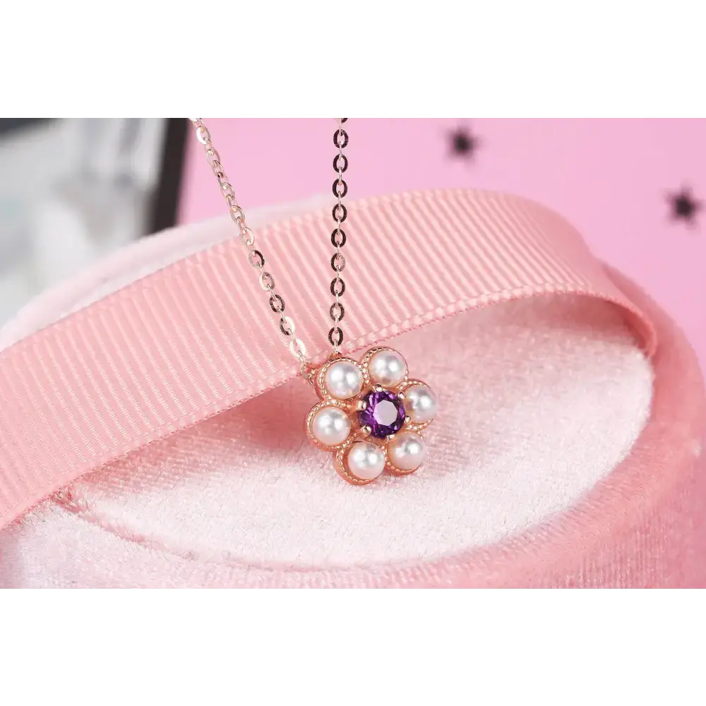 Amethyst Tassel Plum Necklace with Elegant Stone Detailing - LauBelle