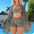 Plus Size Multicolor Plaid Printed Three Piece Swimsuit Set - LauBelle Brand