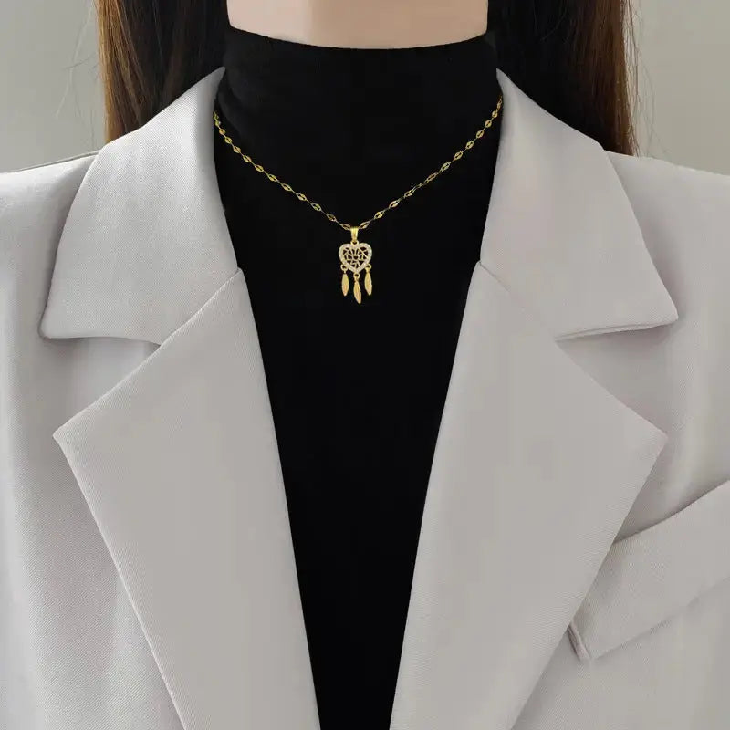 Handcrafted EthnoDream Light Necklace with Intricate Ethnic Patterns - LauBelle