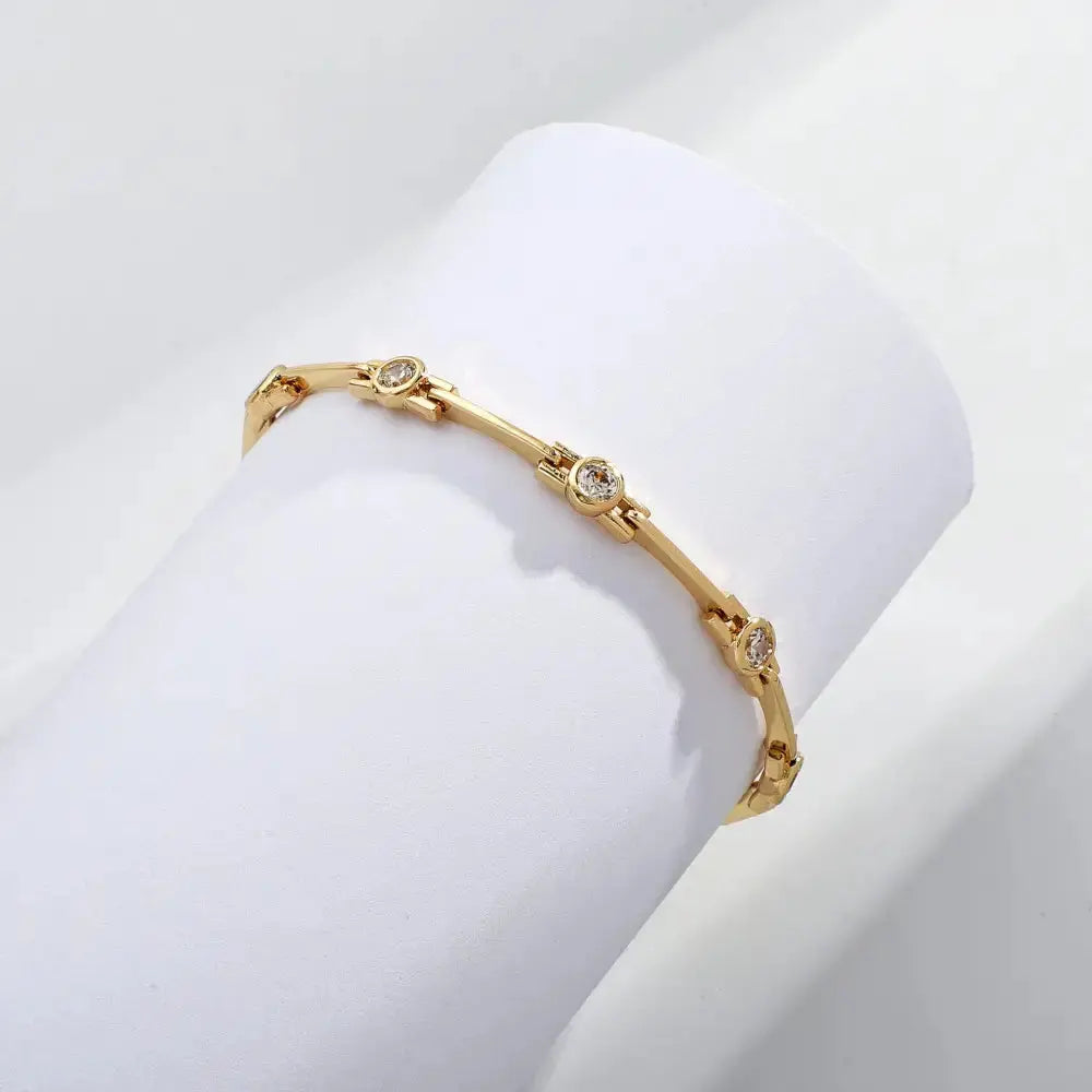 Zirconium Gold Plated Elegant Bracelet - LauBelle