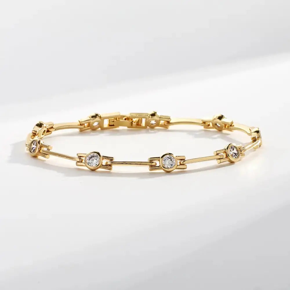Zirconium Gold Plated Elegant Bracelet - LauBelle