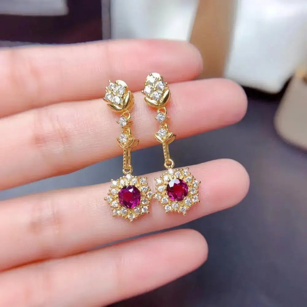 Pomegranate Elegance Red Jewelry Set for Women - LauBelle