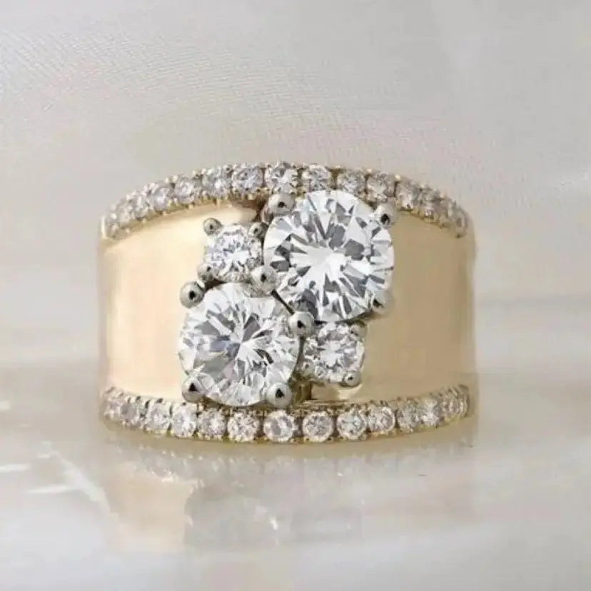 EurAmor Luxe Round Engagement Ring - LauBelle Brand