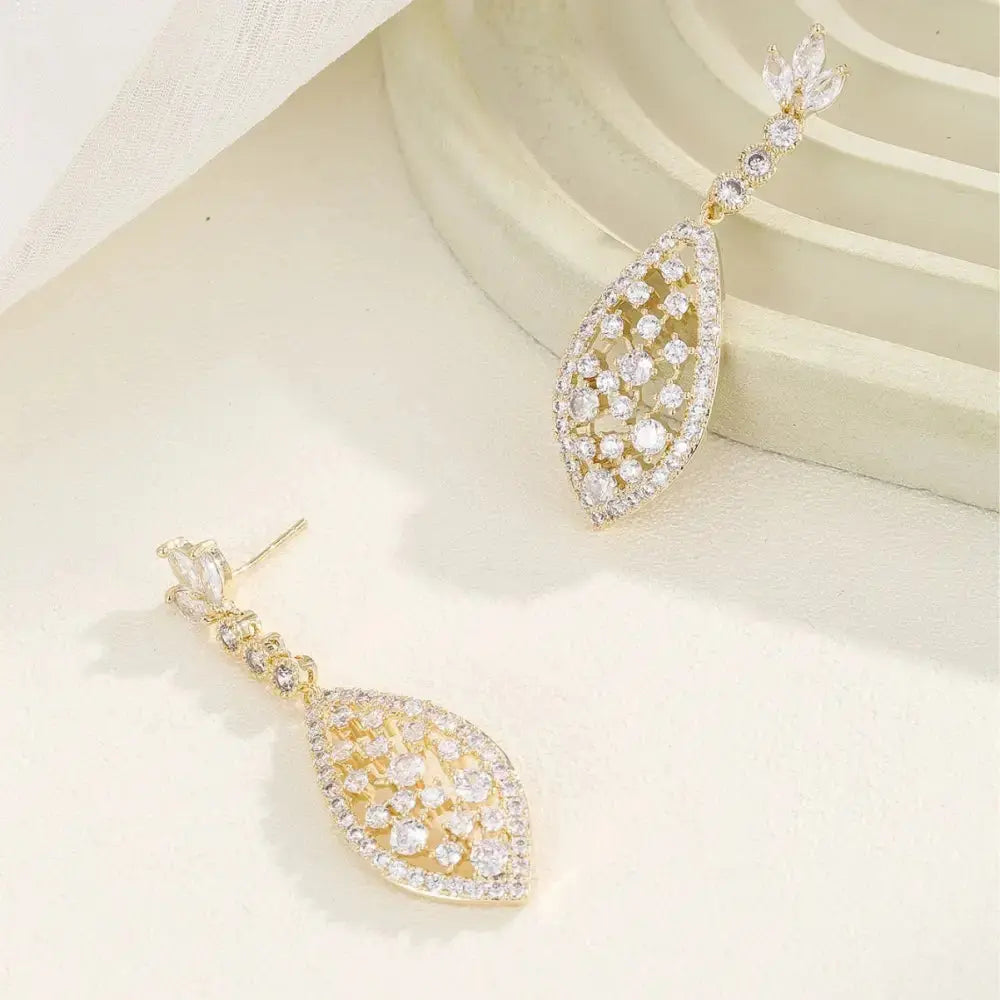 ZirconGlow Hollow Trendy Chic Earrings - LauBelle