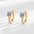 Gilded Micro-Inlaid Round Earrings - LauBelle