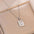 GlamZircon Chic Square Sugar Pendant Necklace with Zircon Crystals - LauBelle Brand