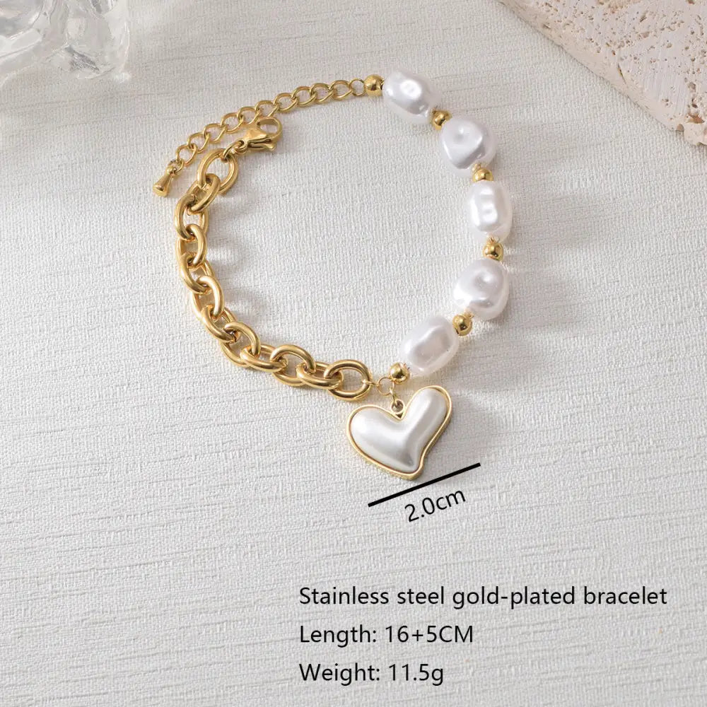 Love Strand Gold Heart Necklace - LauBelle Brand