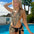 Beach Serpentine V Neck Swimsuit with Trendy Print - LauBelle Brand