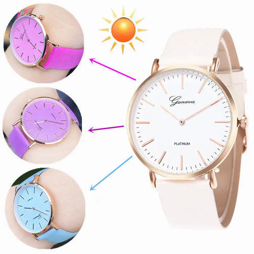 Temperature-sensitive Color-changing Watch with Simple Scale Dial - LauBelle