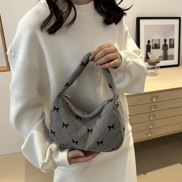 Cloudy Gray Soft Dumpling Crossbody with Zipper - LauBelle