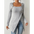 Square Collar Irregular Knitted Top for Women - LauBelle Brand